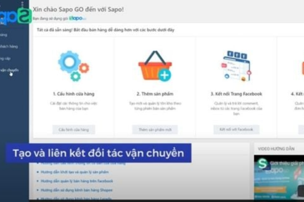 Cách kết nối đơn vị vận chuyển trên Sapo đơn giản