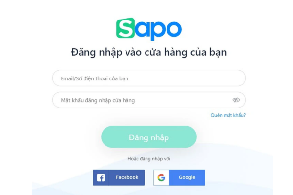 Hướng dẫn đăng nhập Sapo