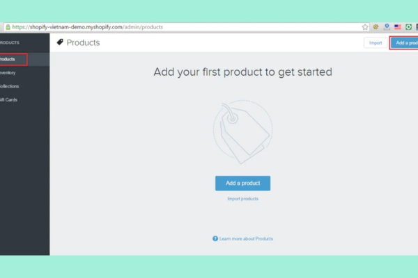 Đưa sản phẩm lên Shopify
