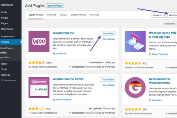 Hướng dẫn cài đặt WooCommerce