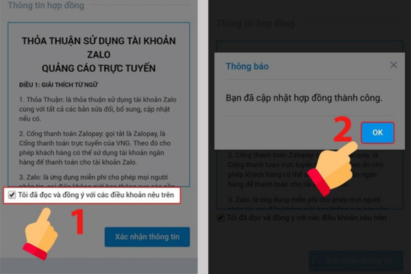 Các bước tạo tài khoản chạy Zalo Ads