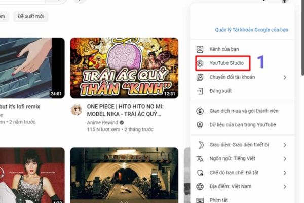 Truy cập Youtube