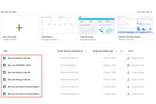 Giới thiệu về Looker Studio dashboard